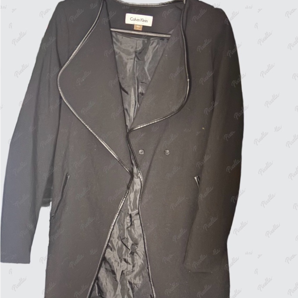 Calvin Klein Women's Elegant Black Trench Coat
